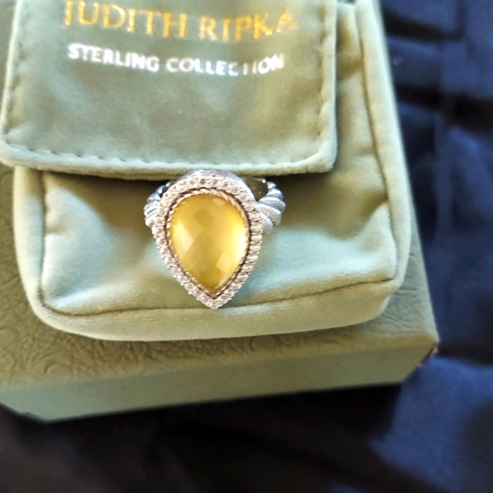 Judith Ripka Sterling Collection Mabe Pearl Doublet with Accents